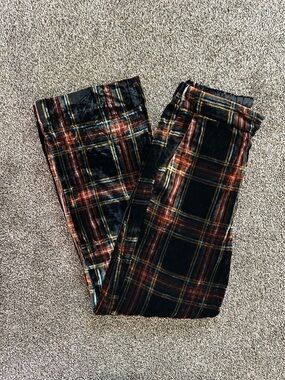 J.Crew Pull-on Peyton Wide-Leg Pants in Stewart Tartan Velvet